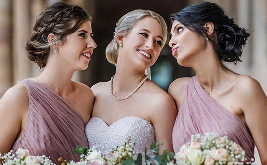 Updo Hairstyle Bride And Bridesmaid